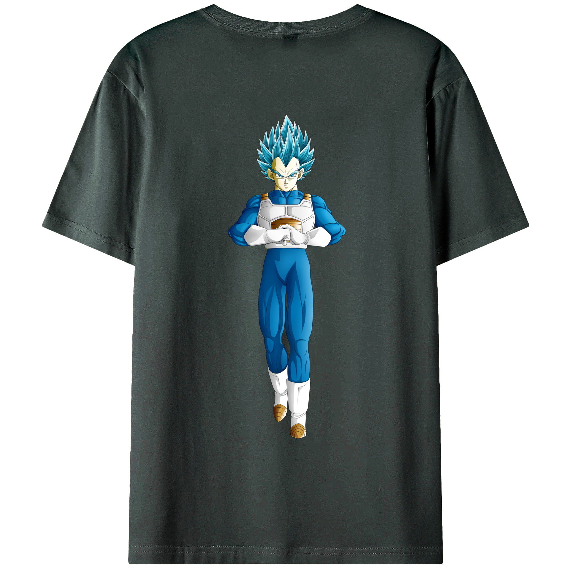 （画像用） ドラゴンボール ベジータ四世（Bejīta Yonsei）DRAGON BALL Vegeta IV 綿100％ メンズ半袖Tシャツ（バックプリント） 通気性